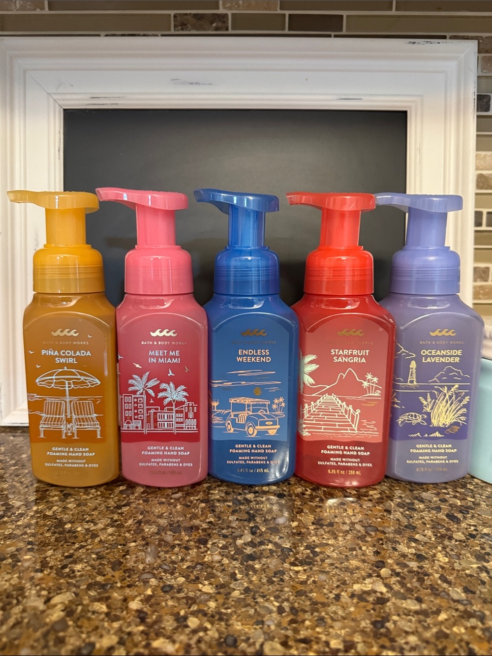 Bath and Body Summer Scents Foaming Hand Soap 5 pc - Set 2